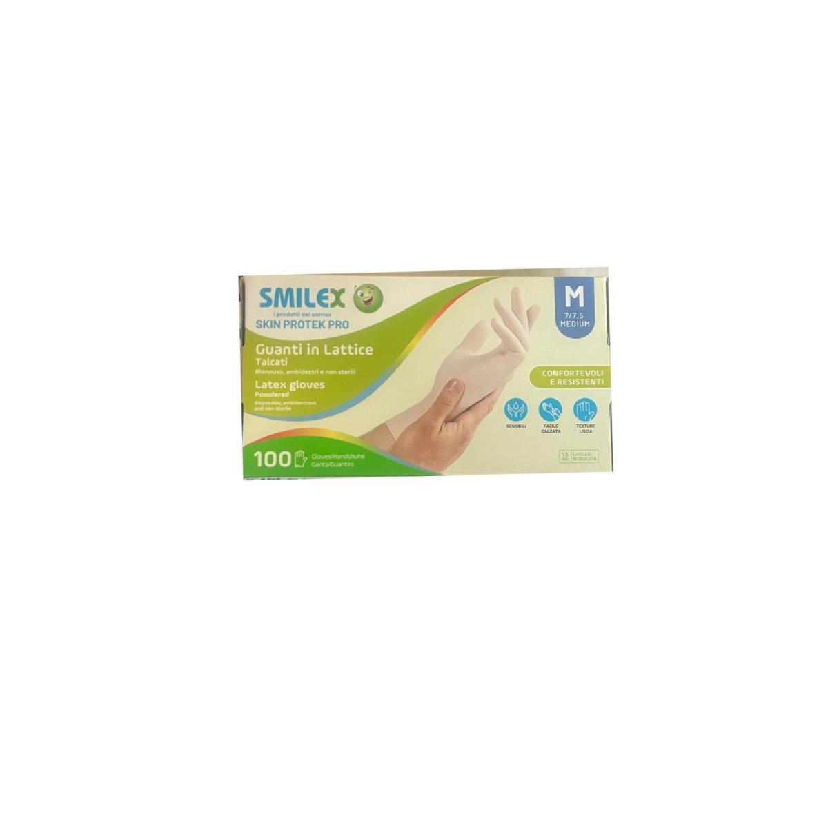 Smilex skin protek  guanti in lattice x 100 m