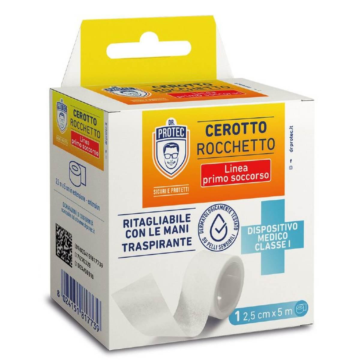 Dr.protec cerotto rocchetto tnt 1pz 2,5cm x 5 m