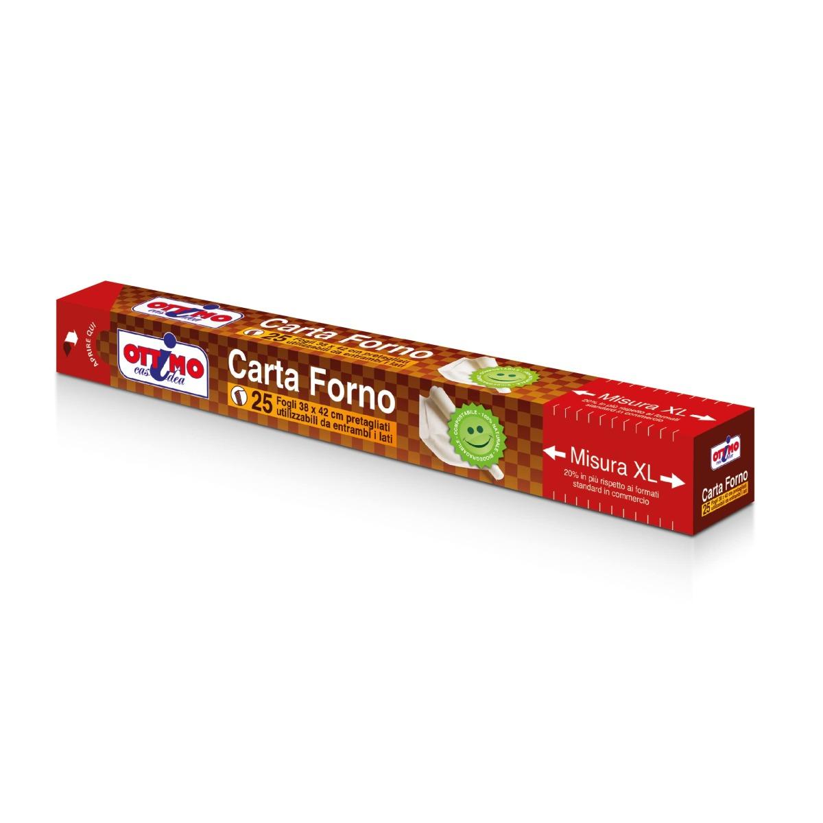 Ottimo carta forno 25 fogli xl 38x42cm