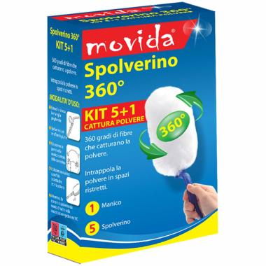 Movida piumino cattura polv. 1manico+5ricariche