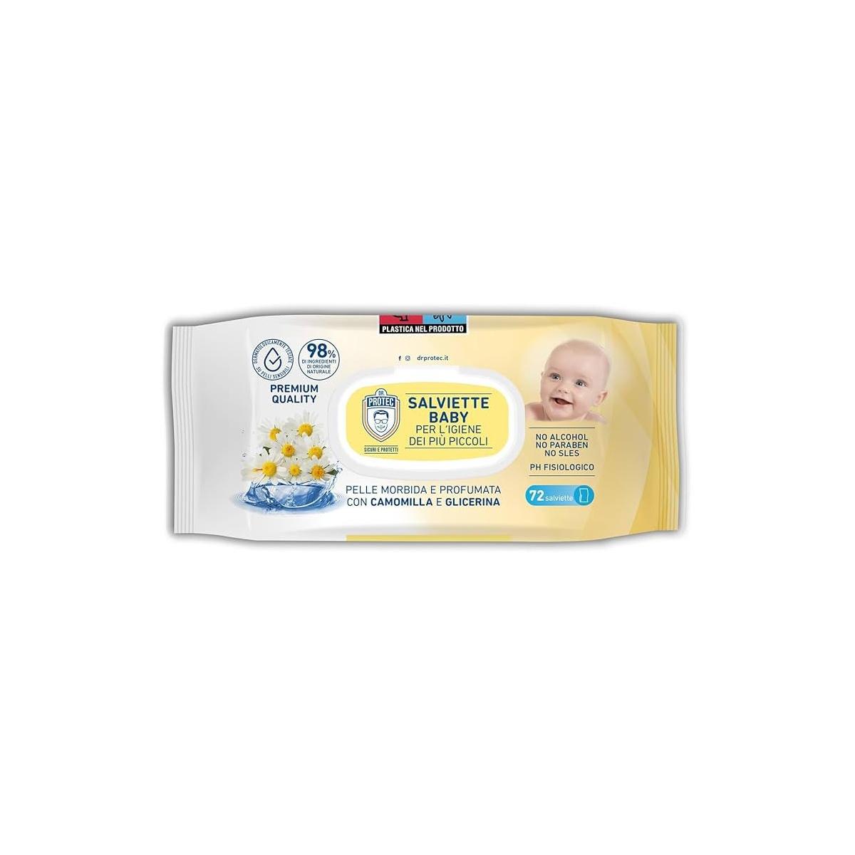 Salviettine baby camomilla 72 pz